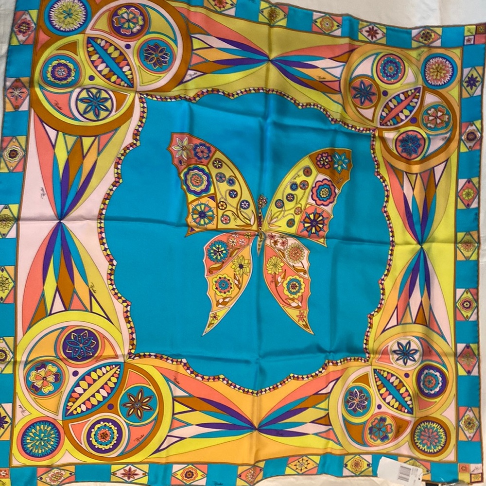 Emilio Pucci Silk Scarf - NWT Gorgeous colors - 💚🧡💛🩷💜🩵